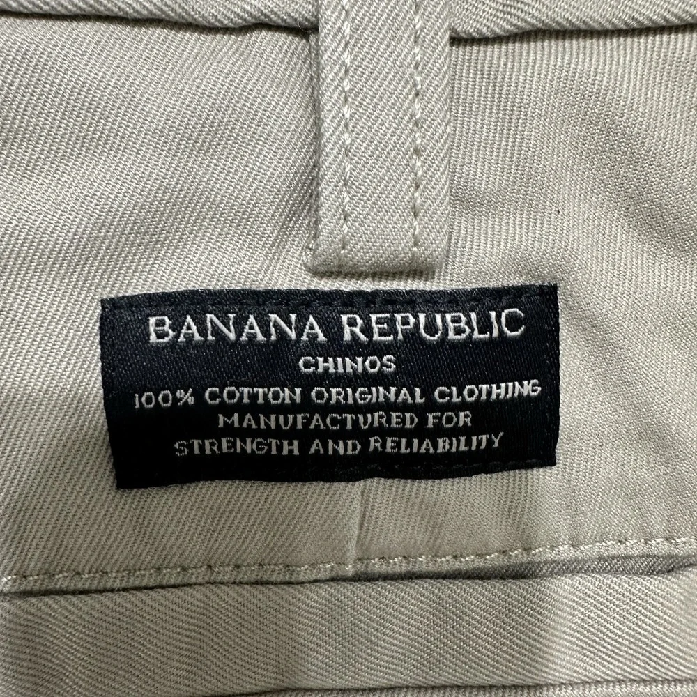 Banana Republic Dawson Chino Pants Mens Khaki 100% Cotton‎ Casual